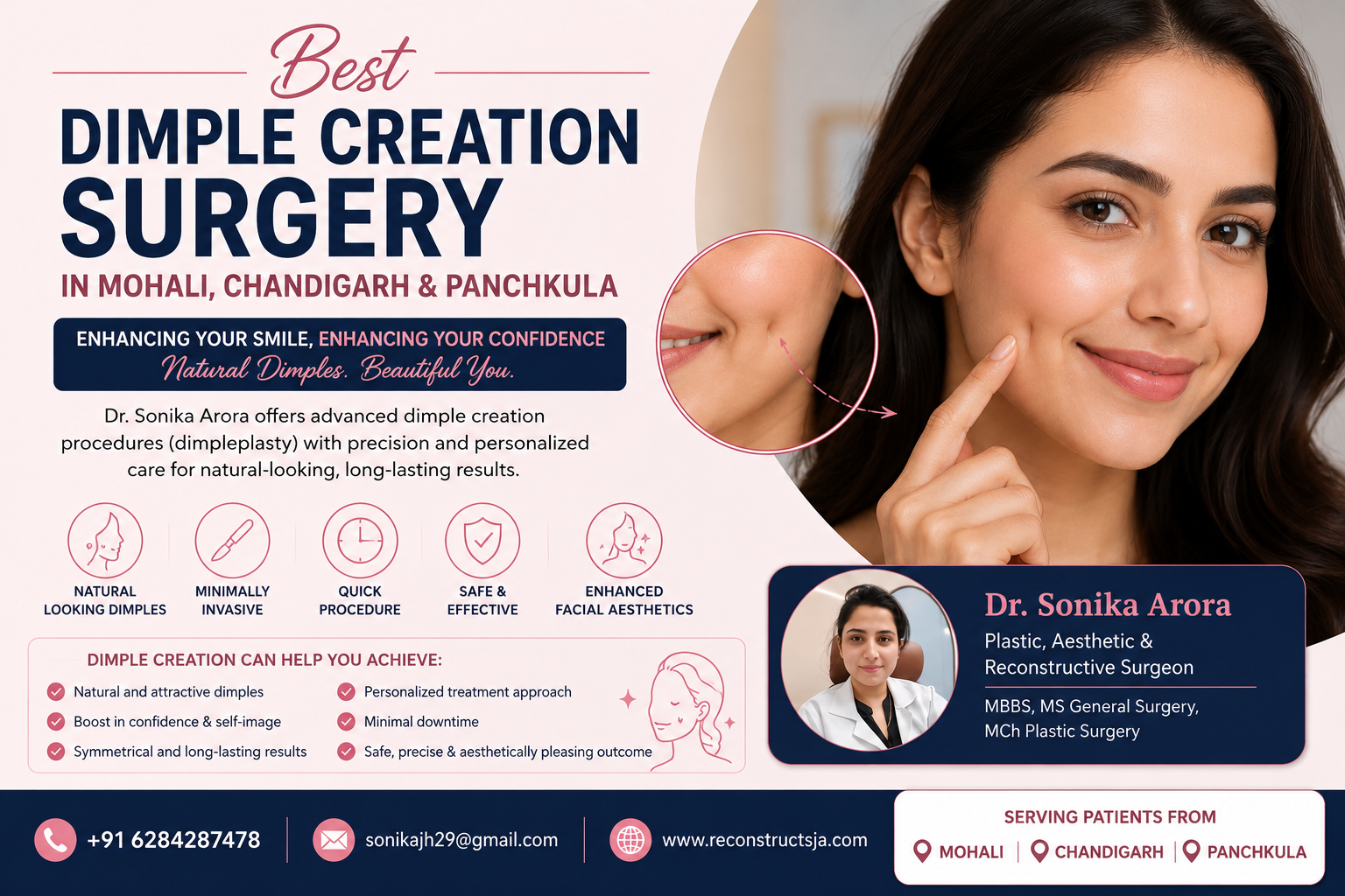 dimple creation surgery in mohali