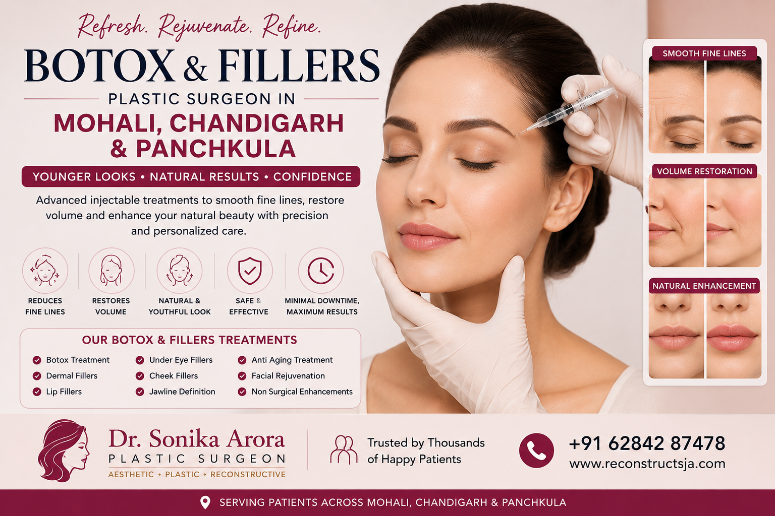 botox fillers plastic surgeon mohali