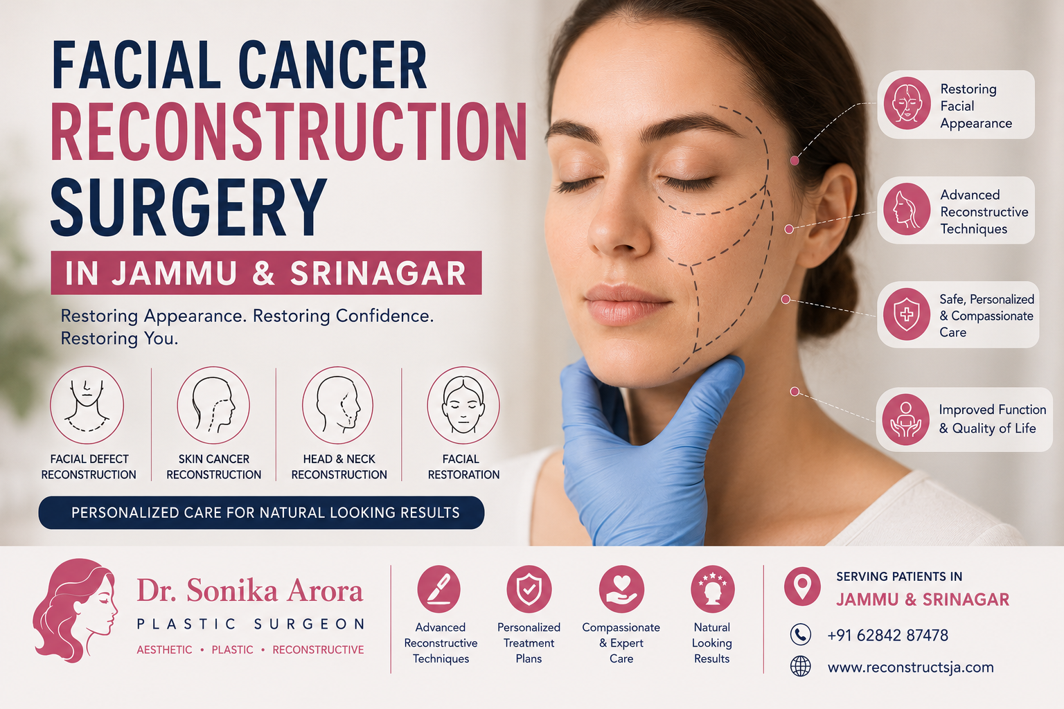 facial cancer reconstruction surgery in jammu